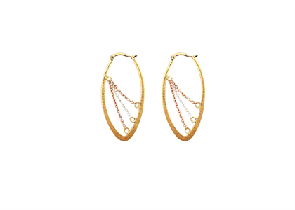 Three Tone Plated | Fashion Earrings
